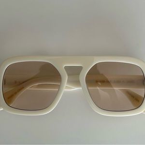 Elisa Johnson Jane in Ivory White Sunglasses
